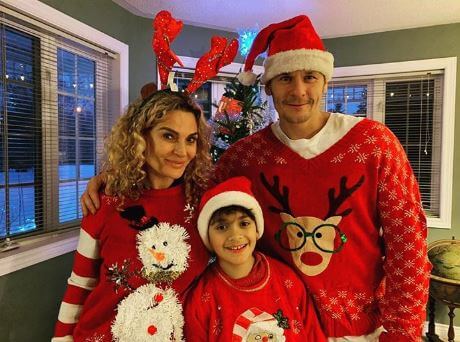 Ethan Cormack Anderson's mother with her younger son and her boyfriend.